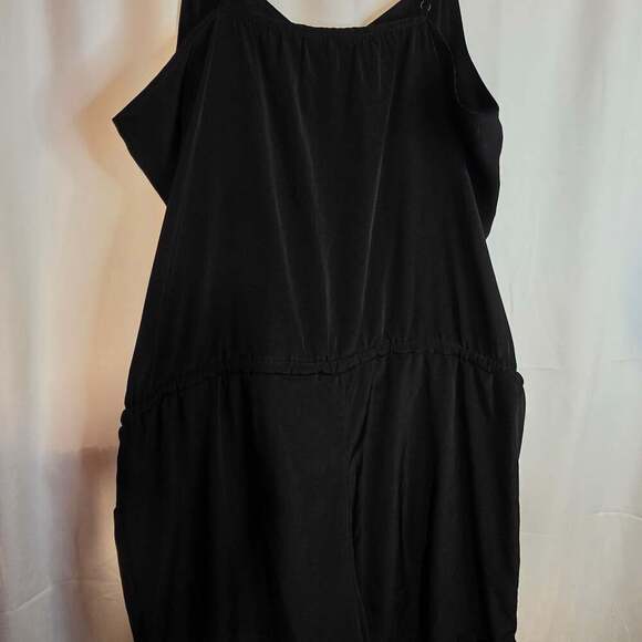 J. Crew Black Mini V-Neck Spaghetti Strap Romper XL - Picture 4 of 5